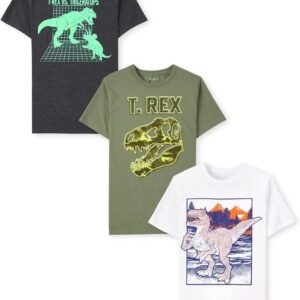 The Children’s Place Boys Vehicle Short Sleeve Graphic T-Shirts,multipacks