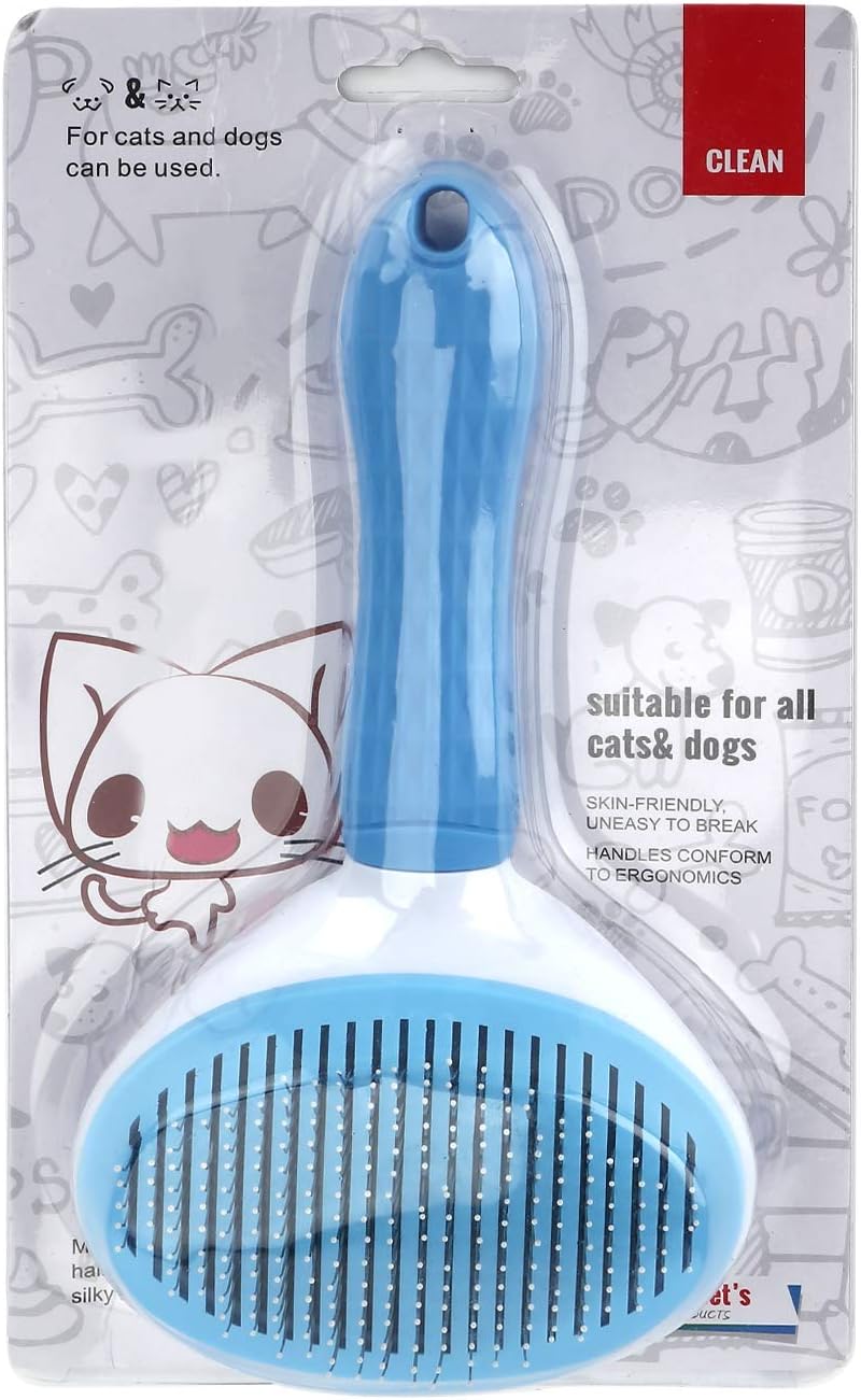 Depets Self Cleaning Slicker Brush, Dog Cat Bunny Pet Grooming Shedding Brush - Easy to Remove Loose Undercoat, Pet Massaging Tool Suitable for Pets with Long or Short Hair - Image 9