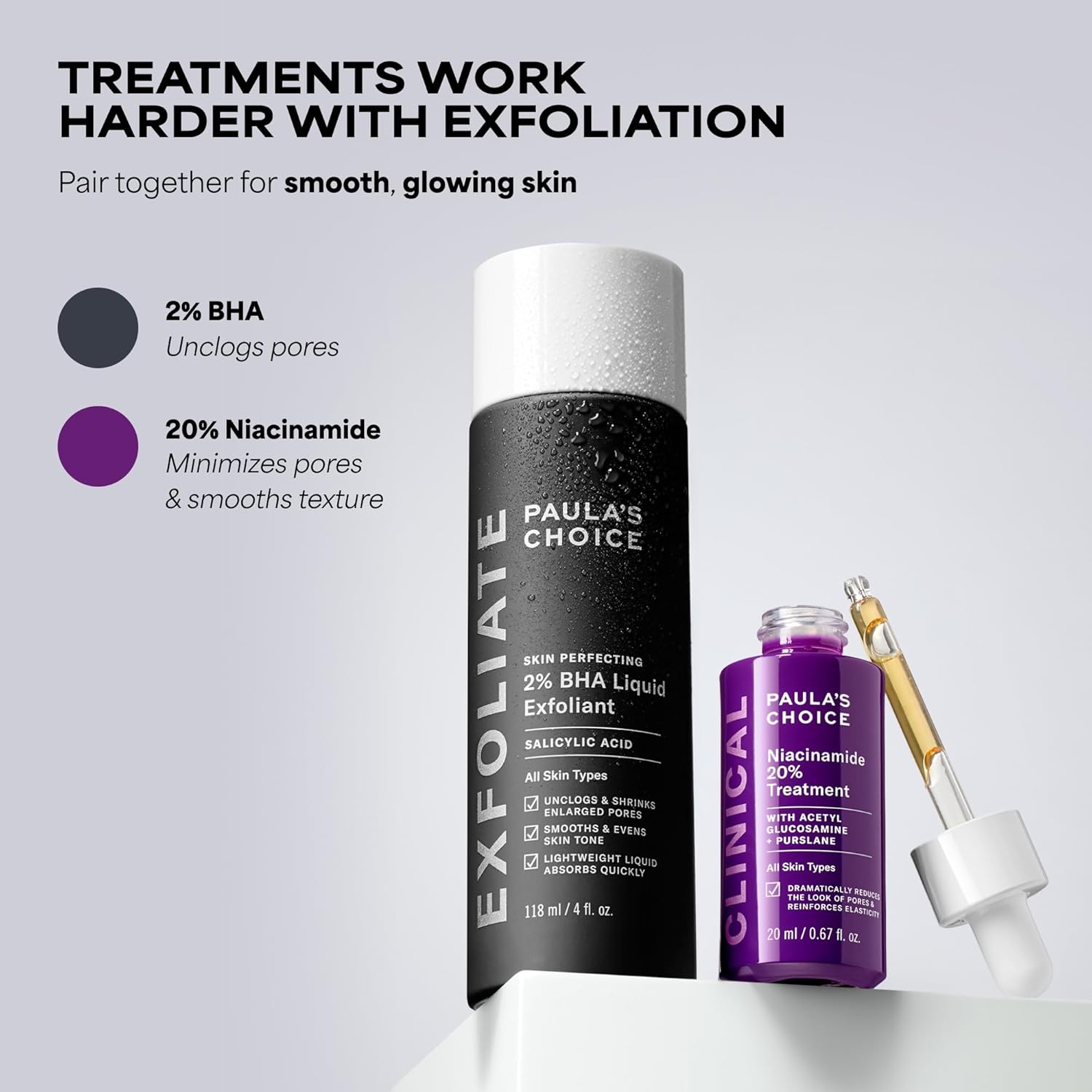 Paula's Choice CLINICAL 20% Niacinamide Vitamin B3 Concentrated Face Serum, Anti-Aging Serum for Face, Treatment for Discoloration & Minimizing Large Pores, Fragrance-Free, 0.67oz - Image 7