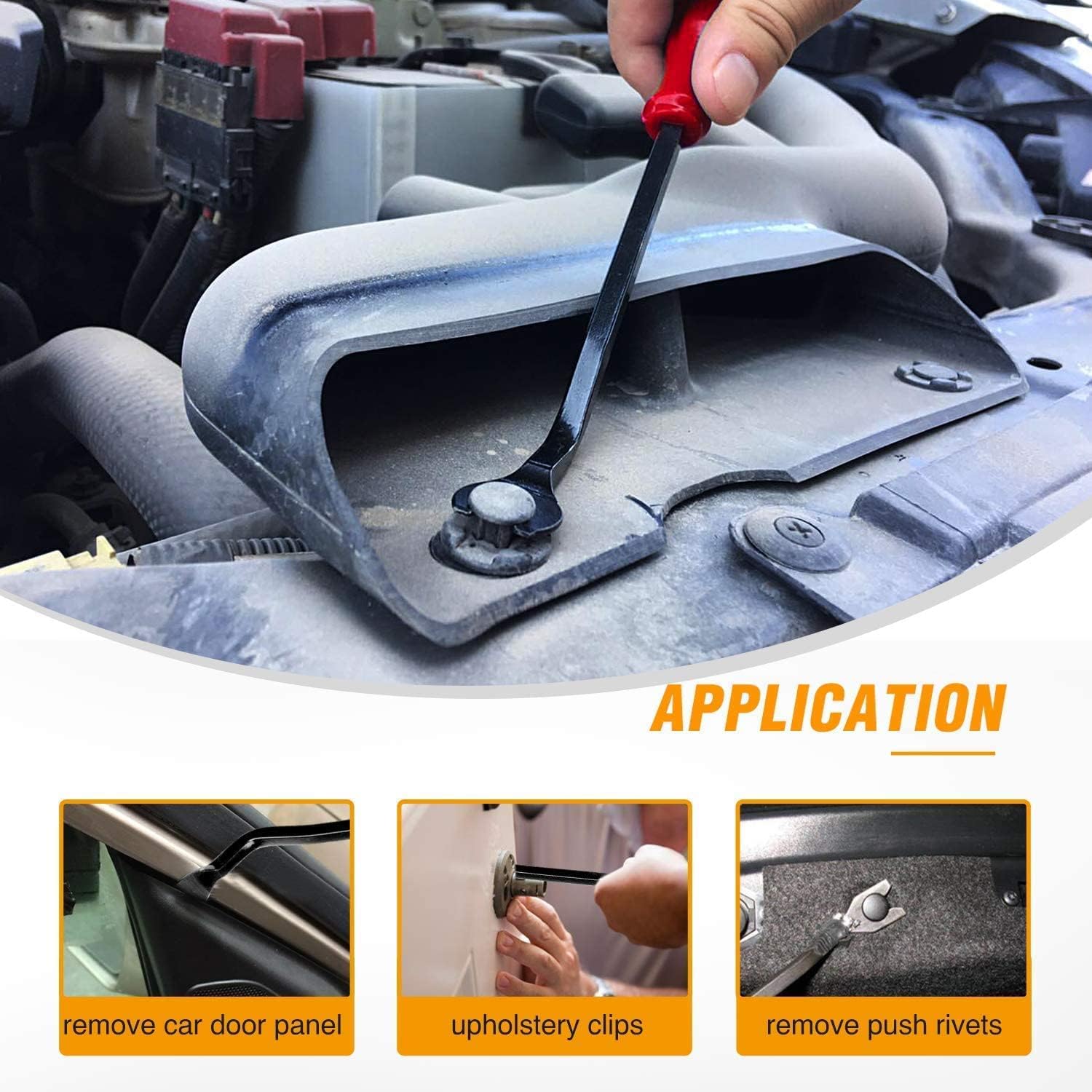 GOOACC 5 PCS Nylon Auto Trim Removal Tool Kit No-Scratch Removal Tool Kit for Car Panel & Audio Dashboard Dismantle Red - Image 7