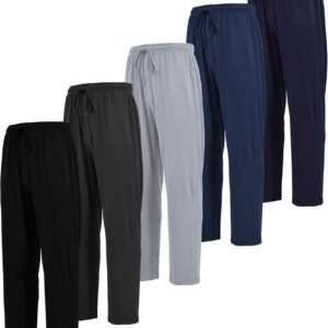 Andrew Scott Men’s Cotton Lounge Pants | Multi Packs & Colors | Soft & Light Drawstring Yoga & Sleep PJ Bottoms