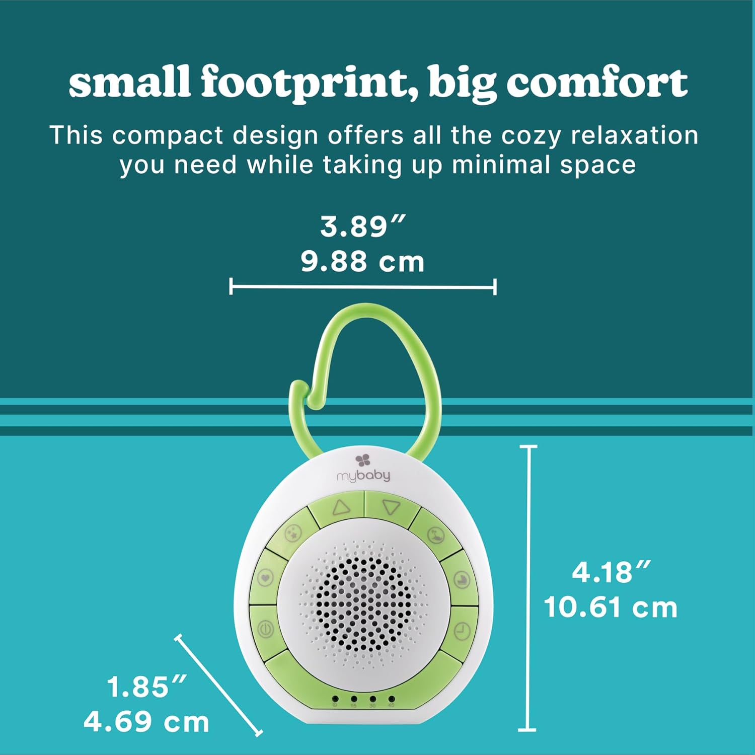 MyBaby Sound Machine, White Noise for Baby, Travel, Nursery and On The Go, 4 Soothing Sounds, Integrated Clip, Small and Lightweight, Great for Registry Gift - Image 3