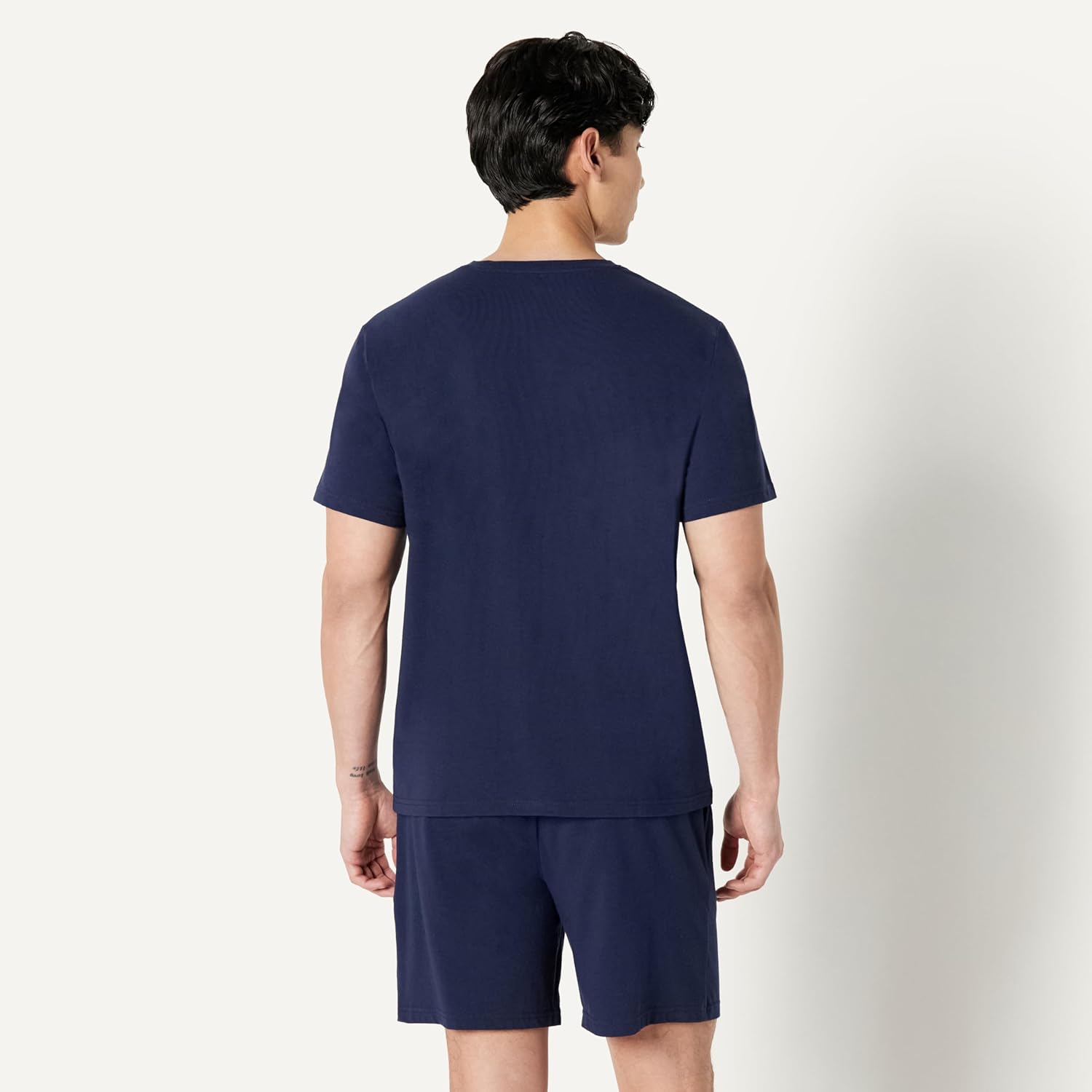 Amazon Essentials Men's Cotton-Modal Pajama Set, Short Sleeve T-Shirt and Shorts - Image 3