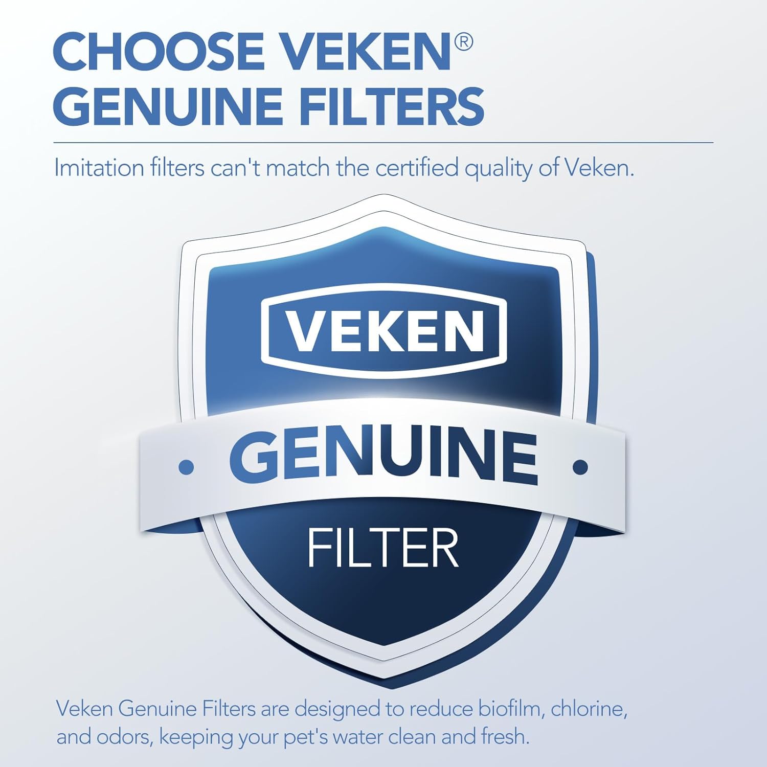 Veken Cat Water Fountain Filters, 8 Pack Replacement Filters & 8 Pack Replacement Pre-Filter Sponges Set for 50oz, 84oz, 95oz or 108oz Automatic Pet Fountain Dog Water Dispenser - Image 2