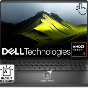 Dell 16 FHD+Touchscreen Business Laptop – AMD Ryzen 7 250 (Beat Core 7 150U) | 16GB DDR5 | 512GB SSD + 500GB External | Backlit Keyboard | AI Copilot Key | Windows 11