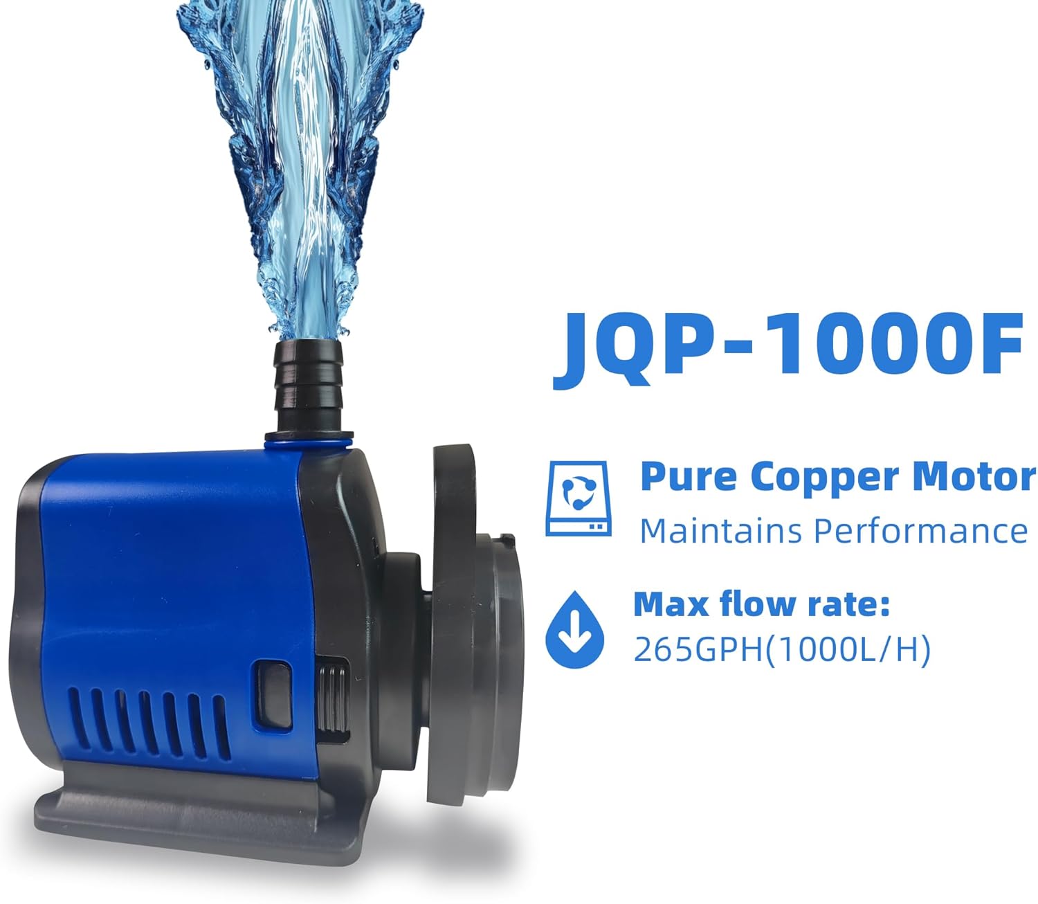 COOSPIDER Aquarium Filter Pond Filter for 35-75 Gallon, 260GPH Powerful Filtration Pond Pump, Submersible Canister Filters for Fish Turtle Tank, Cold Plunge, Clear Wavemaker Oxygen Supply - Image 4