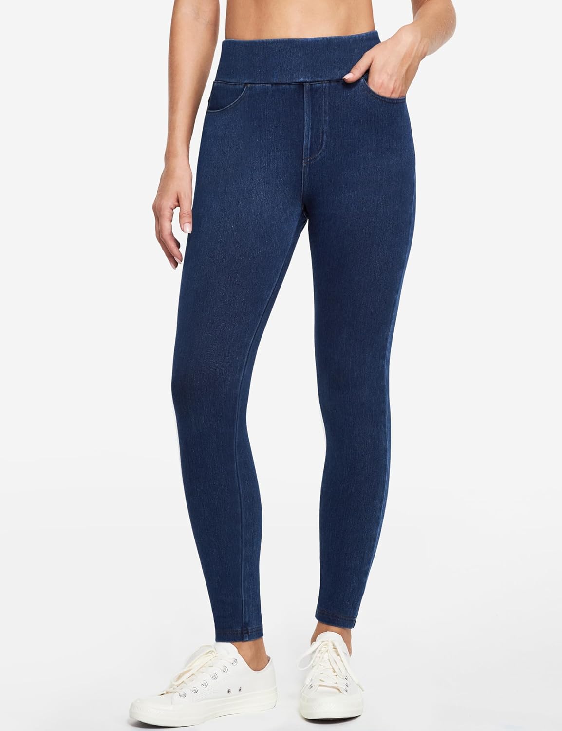 IUGA Stretchy Jeans for Women High Waist Jeggings Tummy Control Skinny Jeans Pull on Leggings with Pockets Trendy Casual - Image 2