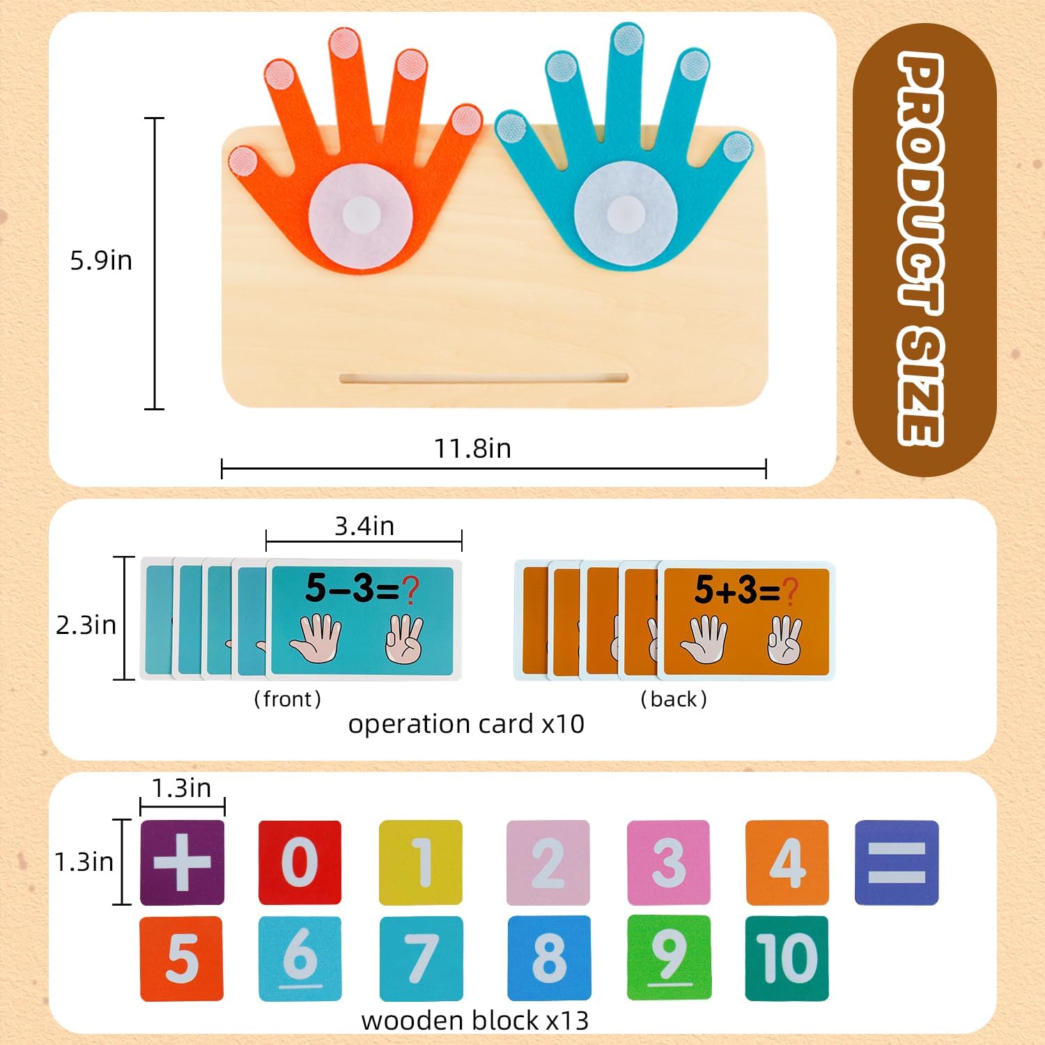 Preschool Learning Toys for Toddlers 3+ Years, Educational Number Counting Blocks for Kids, Homeschool Supplies for Math Manipulates, Finger Counting Math Toy, Montessori Toys for Kids Age 3+ - Image 7