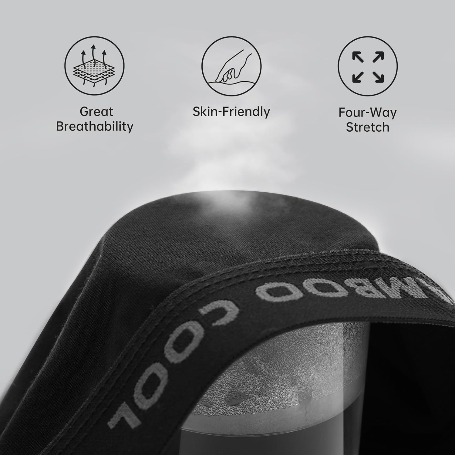 BAMBOO COOL Men's Ultra Breathable Underwear,No Riding Up Boxer Briefs with ComfortFlexible Waistband,Multipack - Image 6