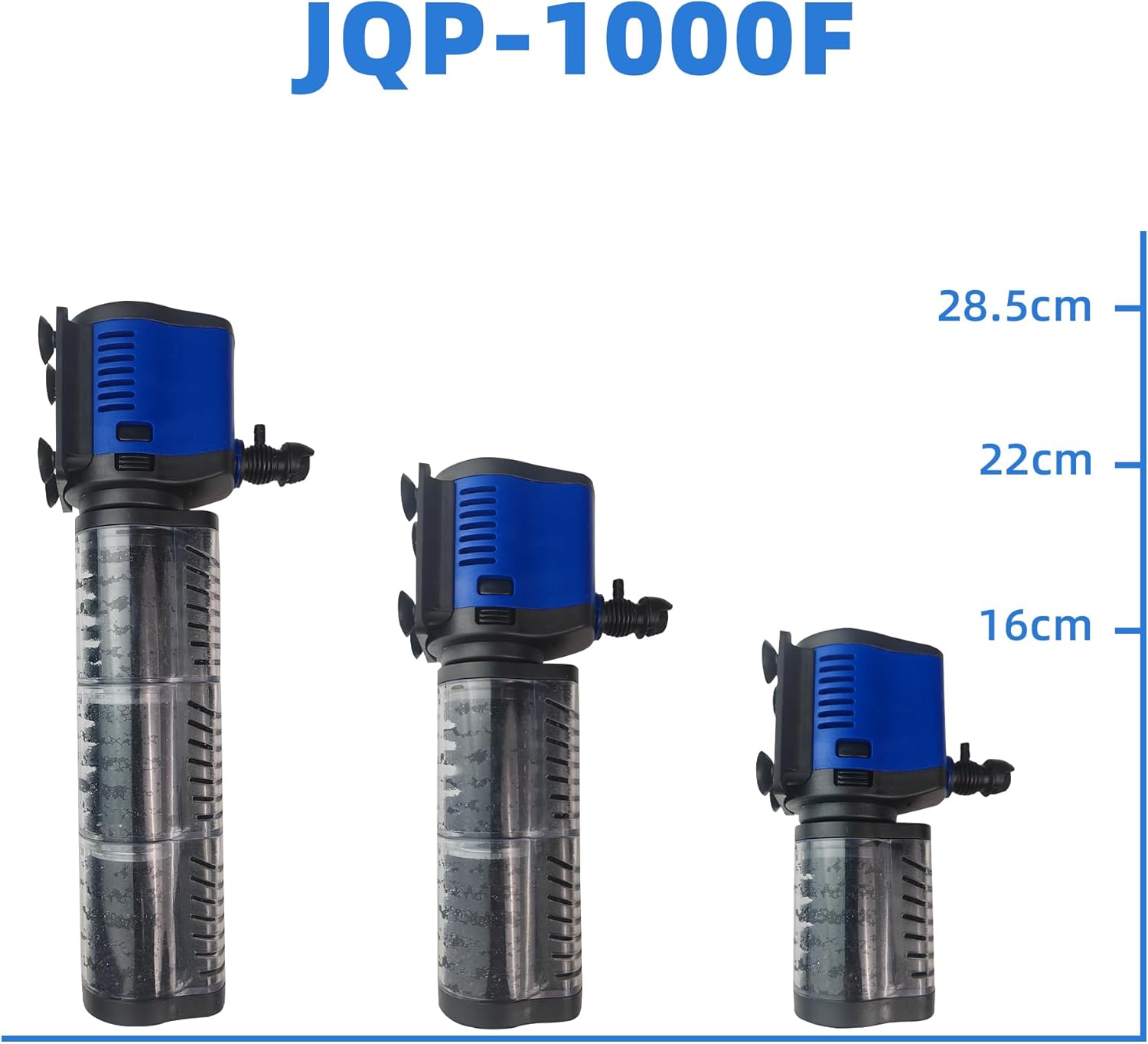 COOSPIDER Aquarium Filter Pond Filter for 35-75 Gallon, 260GPH Powerful Filtration Pond Pump, Submersible Canister Filters for Fish Turtle Tank, Cold Plunge, Clear Wavemaker Oxygen Supply - Image 6