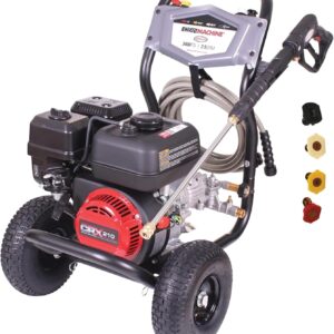 Simpson 3400 PSI Gas Pressure Washer, 2.5 GPM Residential Power Washer, Cold Water, 25′ Hose, Clean Machine, 49-State Compliant (CM61083)