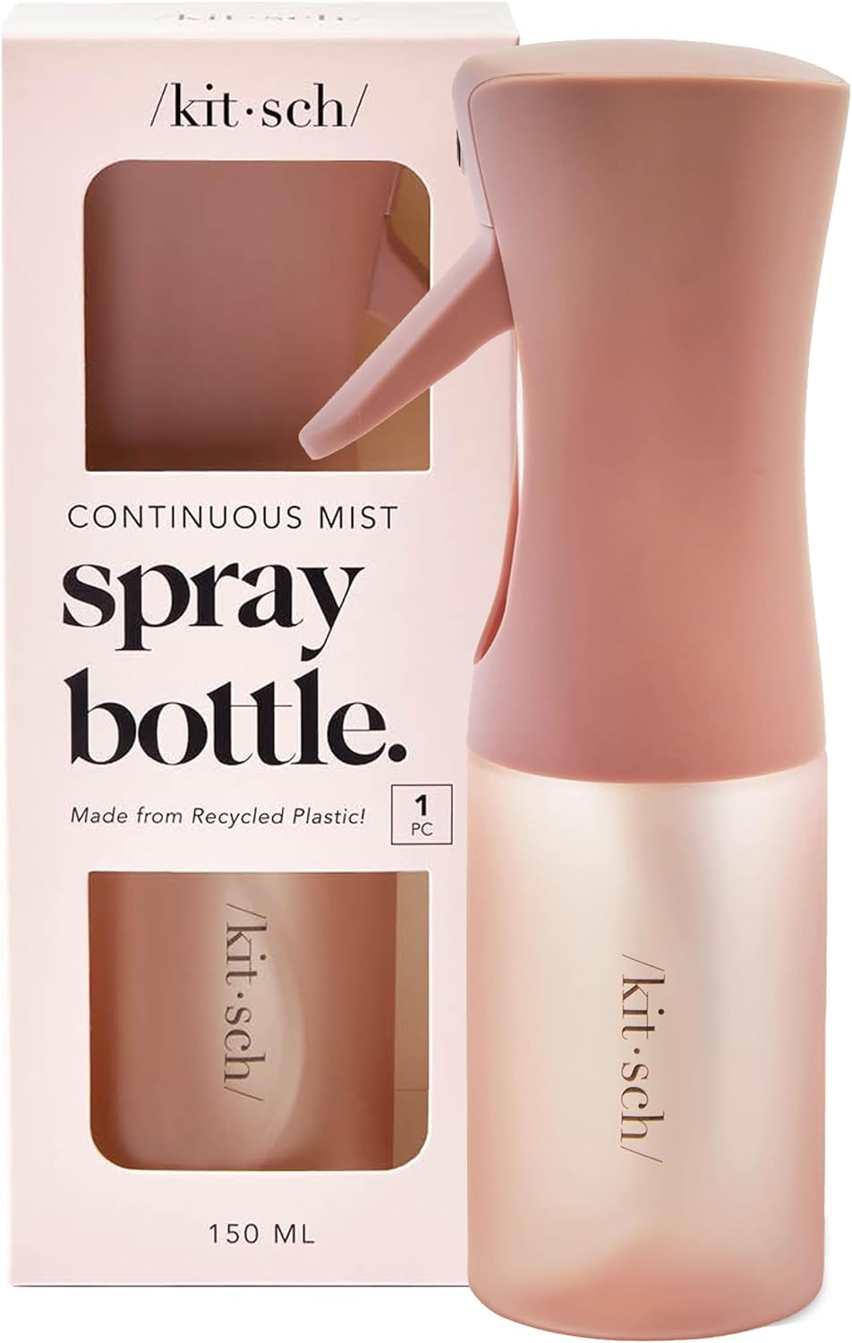 Kitsch Continuous Spray Bottle for Hair – Fine Mist Water Mister & Water Spray Bottle – Recycled Hair Spray Bottle – Spray Bottles for Cleaning, Styling, Plants & More – Terracotta, 150ml Kitsch Continuous Spray Bottle for Hair – Fine Mist Water Mister & Water Spray Bottle – Recycled Hair Spray Bottle – Spray Bottles for Cleaning, Styling, Plants & More – Terracotta, 150ml