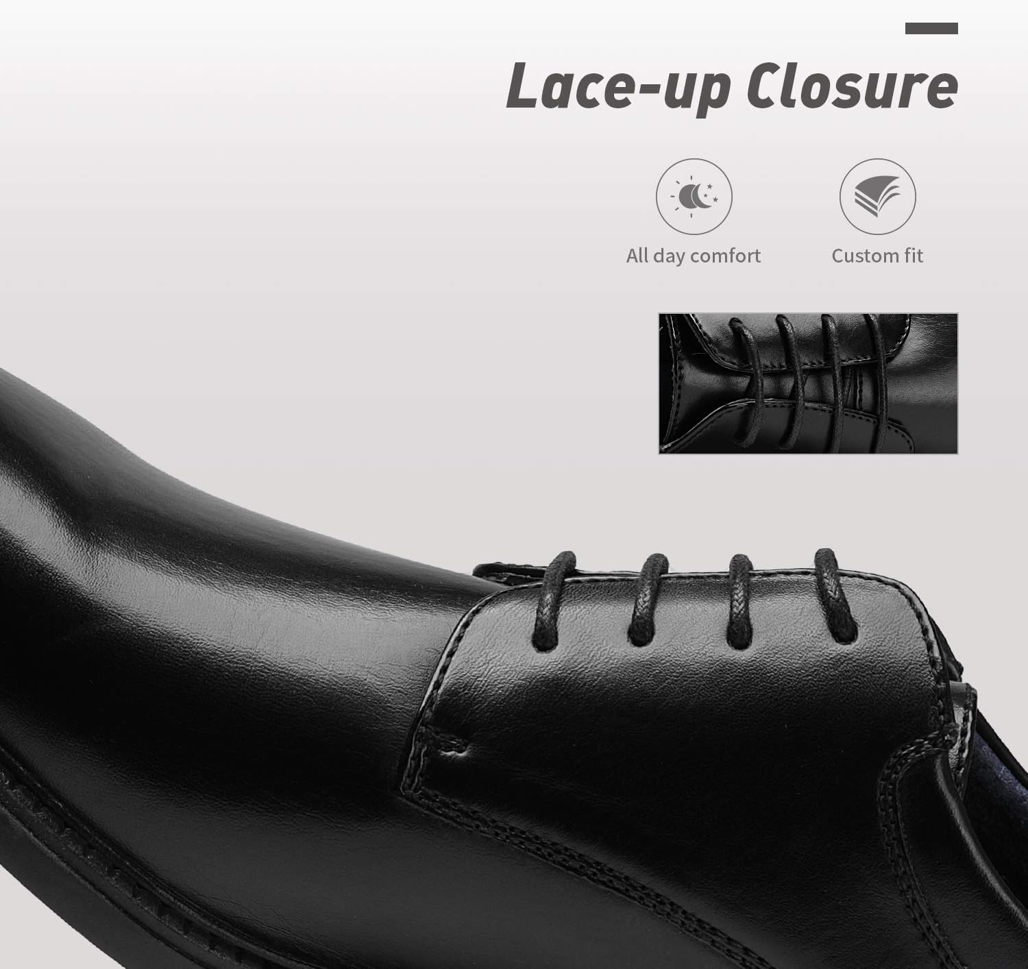 Bruno Marc Men's Business Shoes Derby Lace-Up Shoes Suit Shoes Leather with Oxford Lining - Image 6
