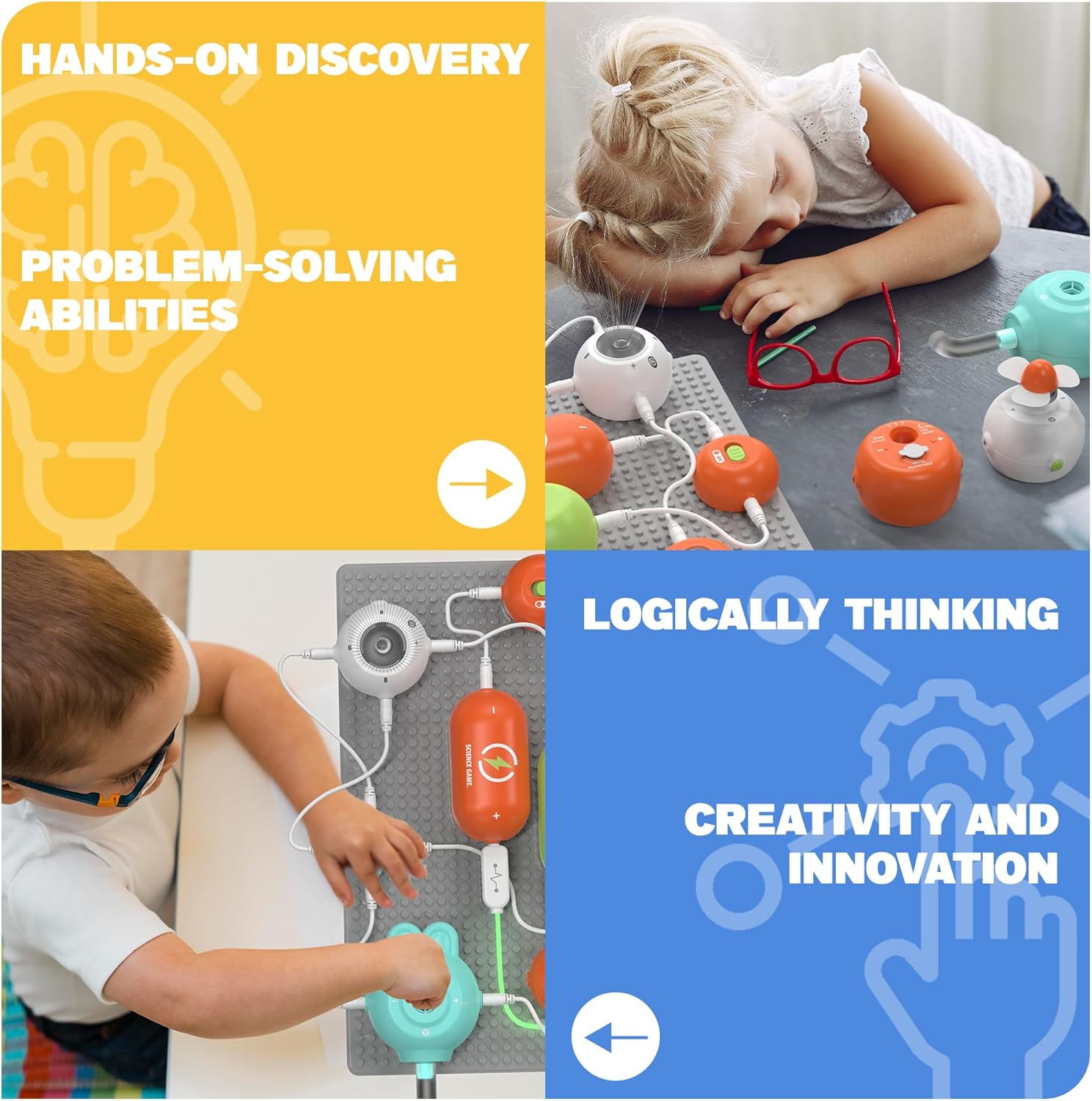 Science Kits for Kids - STEM Kits for Kids, Electronics Exploration Kit, 140+ Projects, 10+ Circuit Parts, STEM Educational Toy Gifts for Kid Boys Girls Ages 3 4 5 6 7 8 9 10 11 12 - Image 4