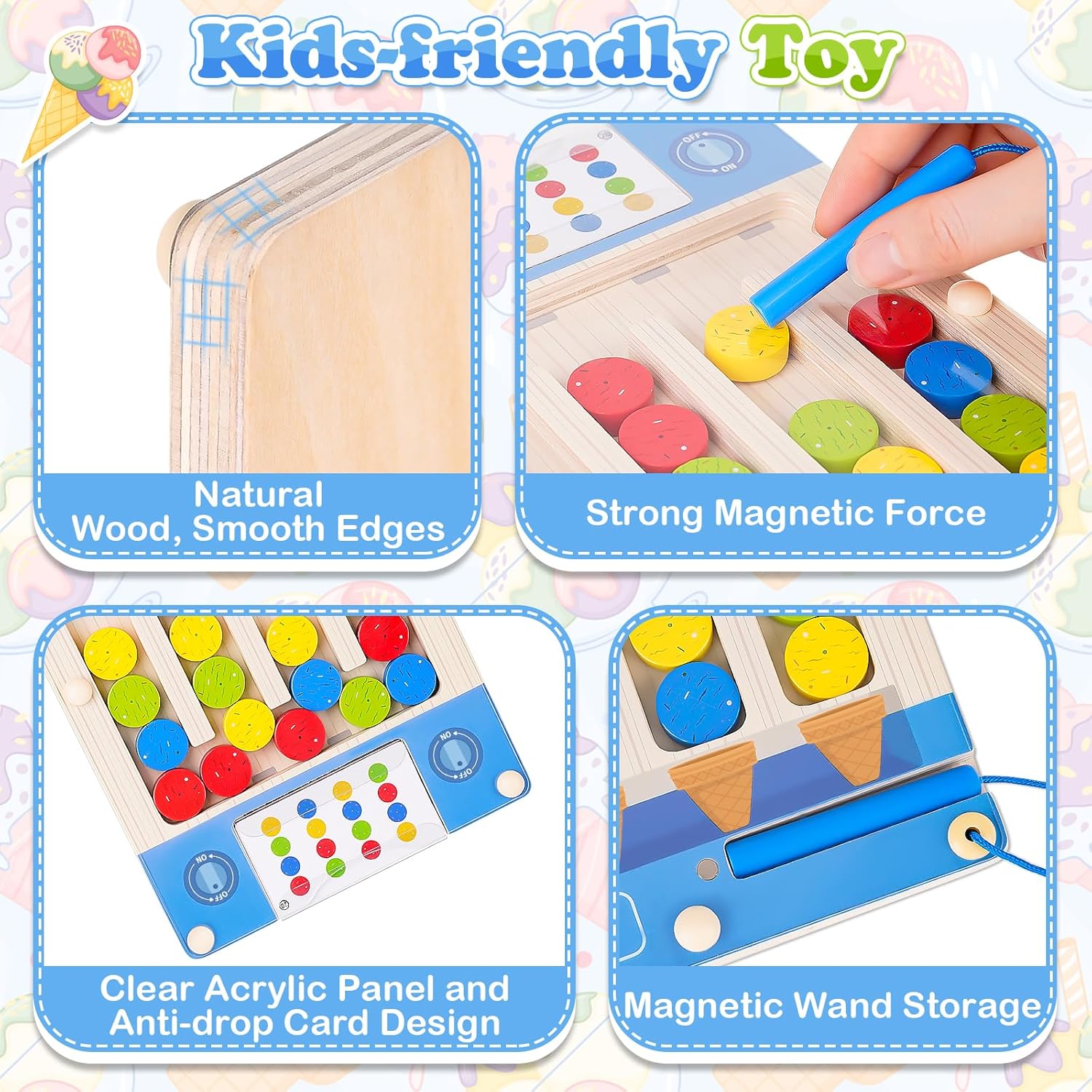 Montessori Wooden Sensory Autism Toys: 4 5 6 Year Old Girl Boy Birthday Gifts | Toys for 4-5-6-7 Year Old Boys Girls, Magnetic Puzzles for Kids Ages 4-7, Preschool Educational Learning Autistic Toy - Image 6