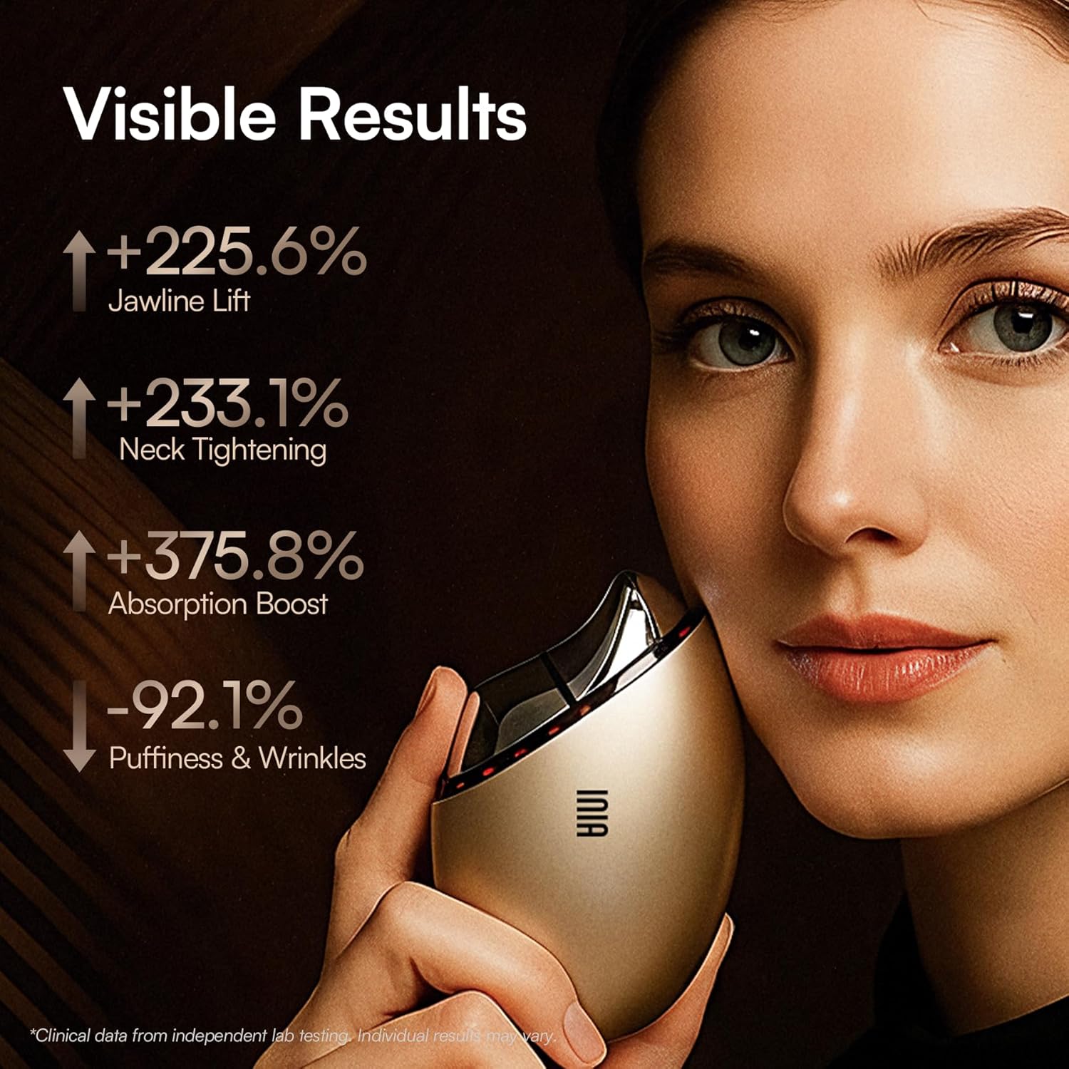 INIA 7-in-1 Red Light Therapy for Face and Neck Gua Sha Facial Massager Tool Device with Thermal and Cryo Mode for Puffiness & Firming Skincare Tool - Image 2