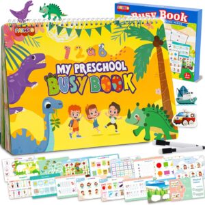 NASHRIO Montessori 24 Themes Busy Book for Toddlers 3-5, Engaging Preschool Learning Activities for Home School Travel – Educational Toy for 3-6 Year Old Boys & Girls