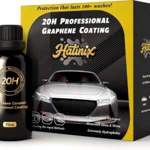 20H Graphene Ceramic Coating for Cars – 70ml, Professional Ceramic Coating | High Gloss Finish | Hydrophobic | Scratch & Protection | Easy To Use