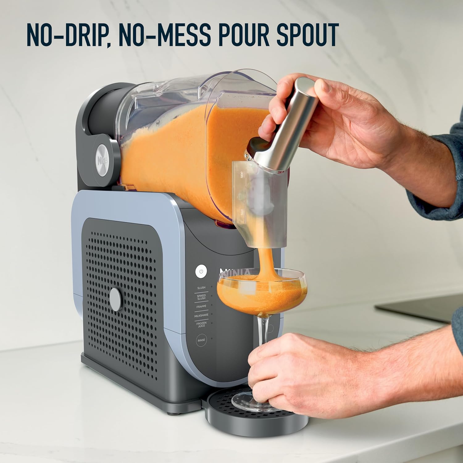 Ninja SLUSHi Frozen Drink & Slushie Machine with RapidChill Technology | 88 oz. Easy Fill Vessel | 5 Preset Programs | Make Margaritas, Frappés, & More | With Dishwasher Safe Parts | Black | FS301 - Image 4