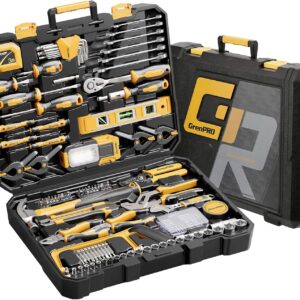 GRENPRO 239PCS Tool Set Tool Kit For Home, Basic Household Automotive Motorcycle Car Tool Kits, Portable Plastic Mechanics Tools Boxes Sets With Organizers And Storage Case For Men Women All Purpose