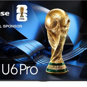 Hisense 75″ U6 Pro Series Mini‑LED 4K UHD HDR Gaming AI Smart Fire TV (75U6SF Pro, 2026 New) – Hi-QLED, Native 144Hz, Motion Rate 480, Dolby Vision IQ,· Atmos, HDR10+, Glare-Free, Alexa+