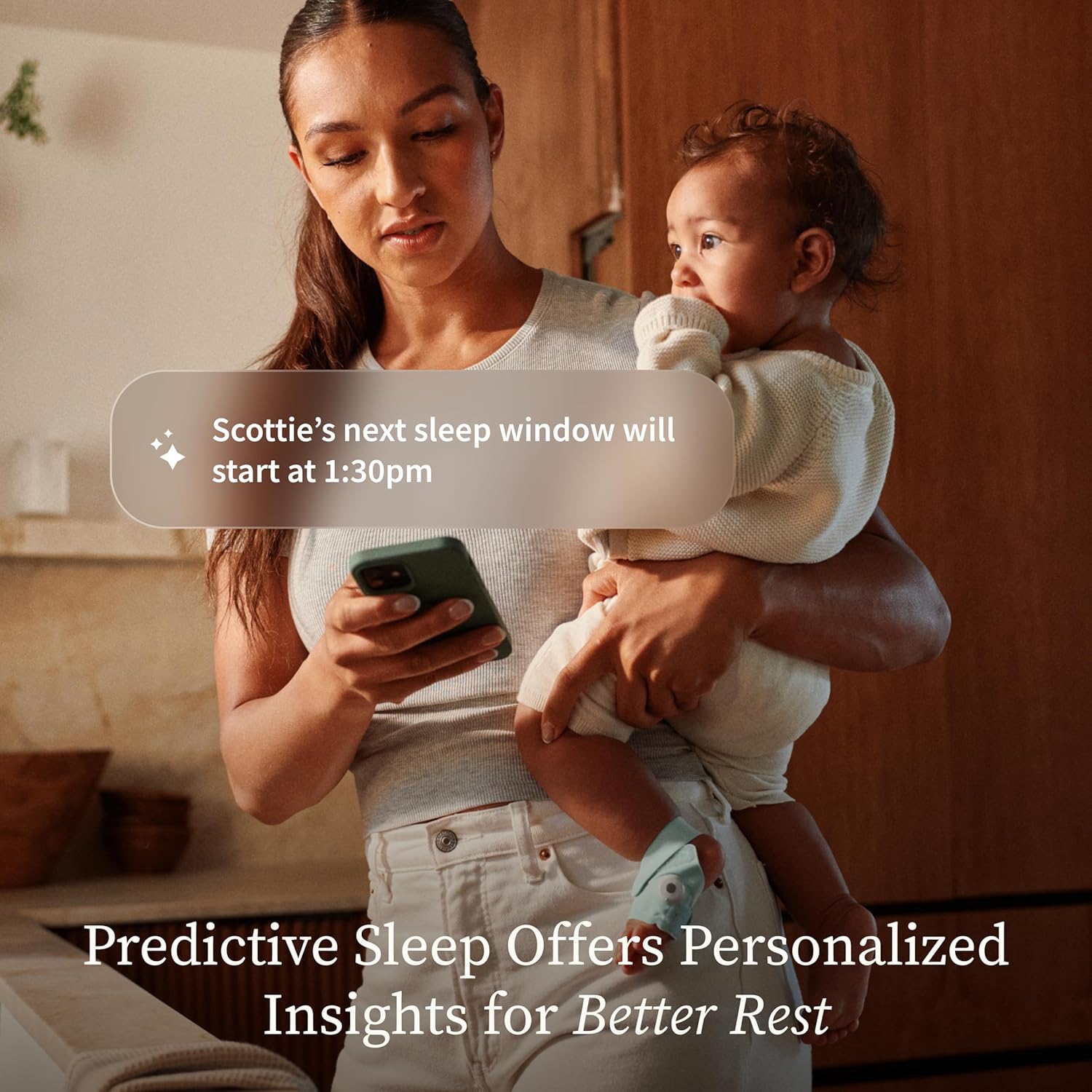 Owlet Dream Sock – Smart Wearable Baby Monitor, Infant SpO2 Monitor Tracks Heart Rate & Oxygen - Parents Receive Alerts, Sleep & Health Insights via App - Dusty Rose - Image 7