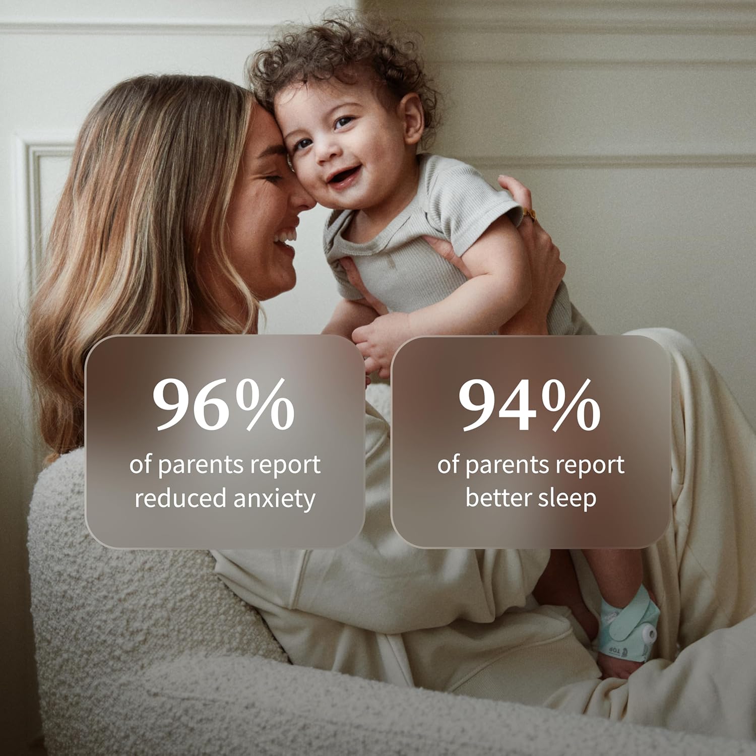 Owlet Dream Sock – Smart Wearable Baby Monitor, Infant SpO2 Monitor Tracks Heart Rate & Oxygen - Parents Receive Alerts, Sleep & Health Insights via App - Dusty Rose - Image 5