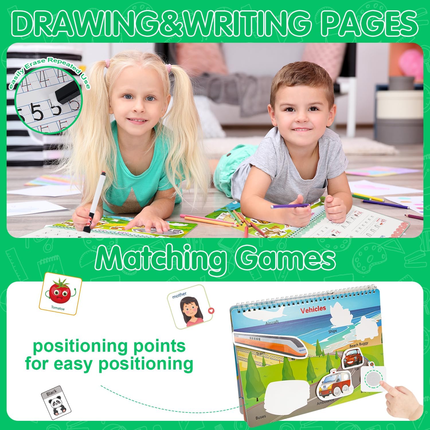 NASHRIO Montessori 24 Themes Busy Book for Toddlers 3-5, Engaging Preschool Learning Activities for Home School Travel – Educational Toy for 3-6 Year Old Boys & Girls - Image 3