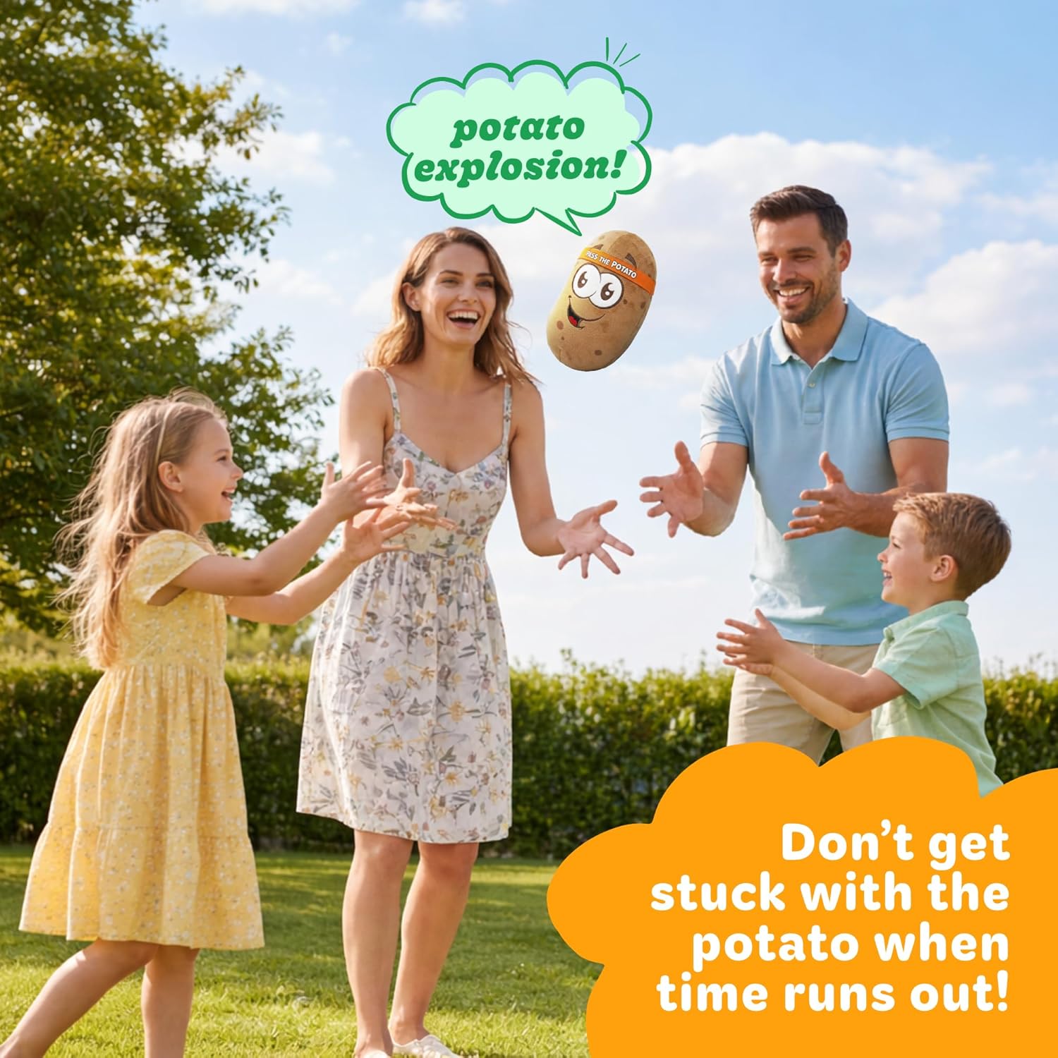 Move2Play, Pass The Potato | Hilariously Wild & Fun Kids Game | Easter Gift for Kids | Easter Basket Stuffer | Indoor/Outdoor Toy for Toddlers & Kids Ages 3-8+ | Summer & Camping Fun - Image 2