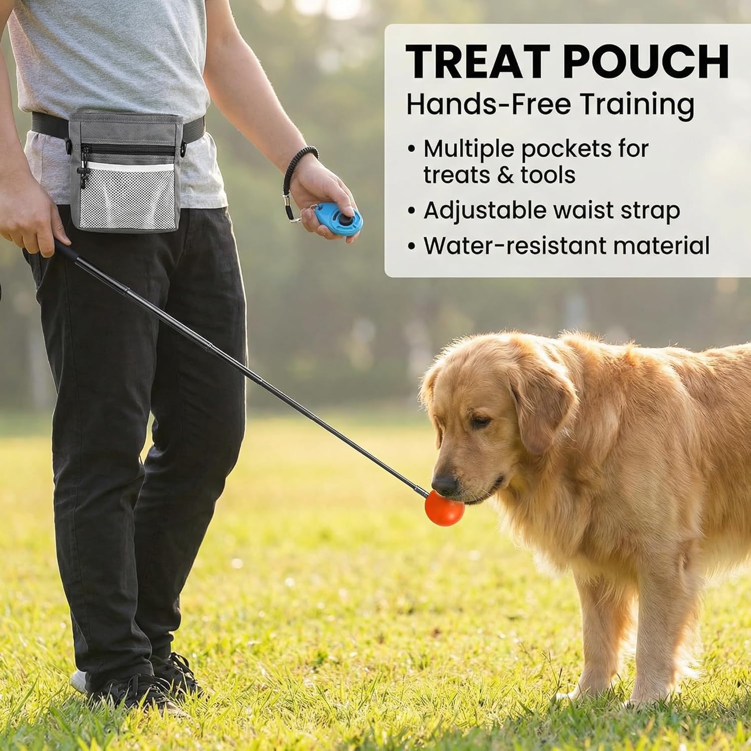 Pet Training Kit -Target Stick,Training Clicker,Whistle,Bell,Treat Pouch- Dog Training Equipment Tools, Agility Training Lure Course For Dogs,Cat Toilet Trainer Kit, Kitten Puppy Behavior Aids Trick - Image 6