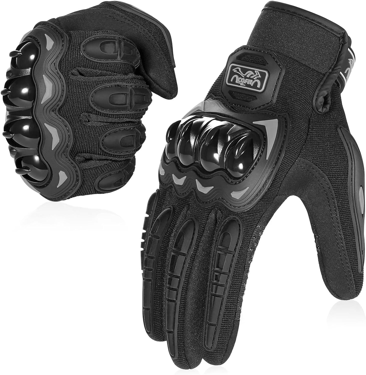 COFIT Motorcycle Gloves for Men and Women, Full Finger Touchscreen Motorbike Gloves for BMX ATV MTB Riding, Road Racing, Cycling, Climbing, Motocross – Black L COFIT Motorcycle Gloves for Men and Women, Full Finger Touchscreen Motorbike Gloves for BMX ATV MTB Riding, Road Racing, Cycling, Climbing, Motocross – Black L