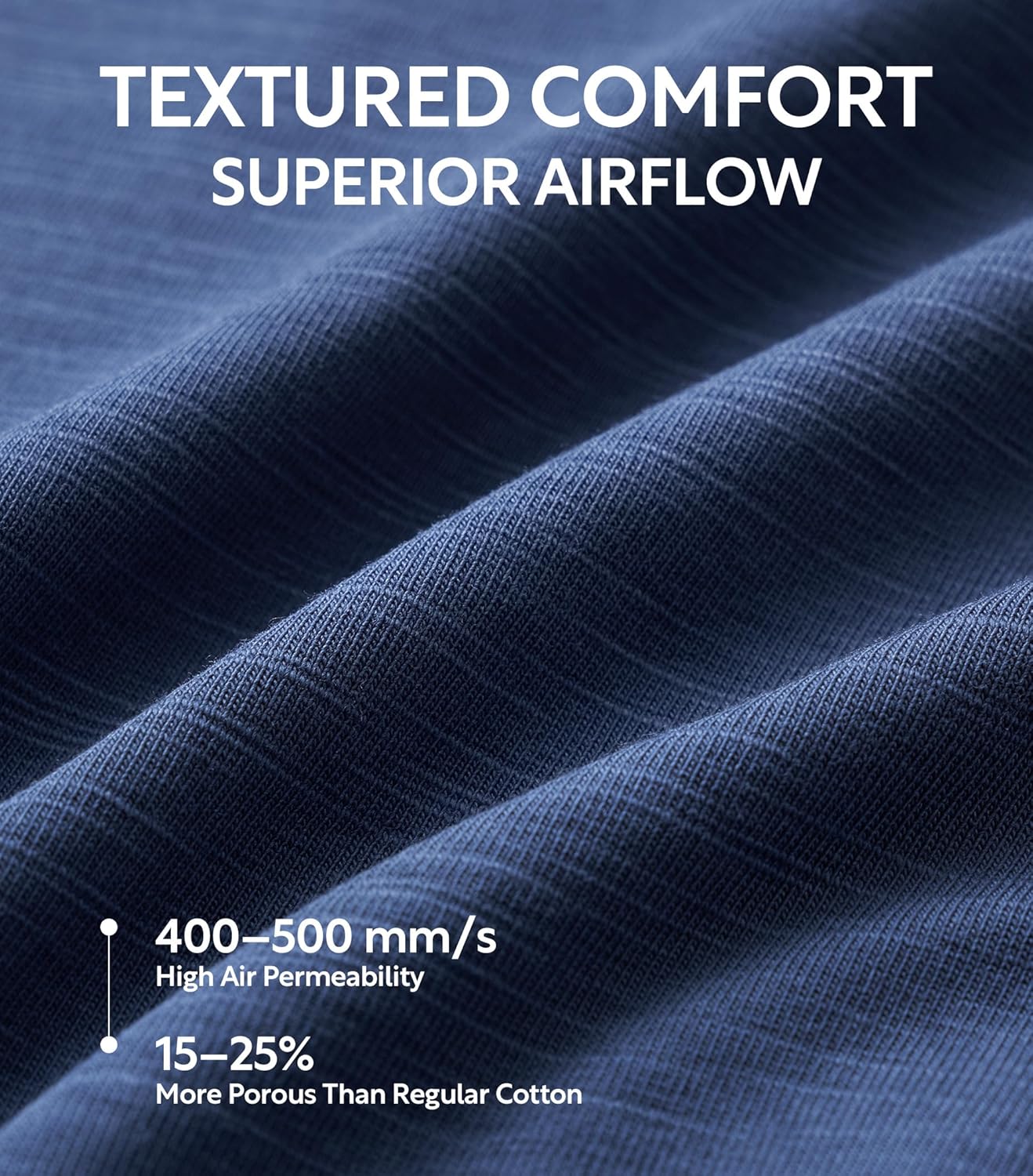 DAVID ARCHY Mens Pajamas Set Breathable Slub Cotton Henley Sleepwear, Textured Soft Loungewear for Hot Sleepers - Image 4