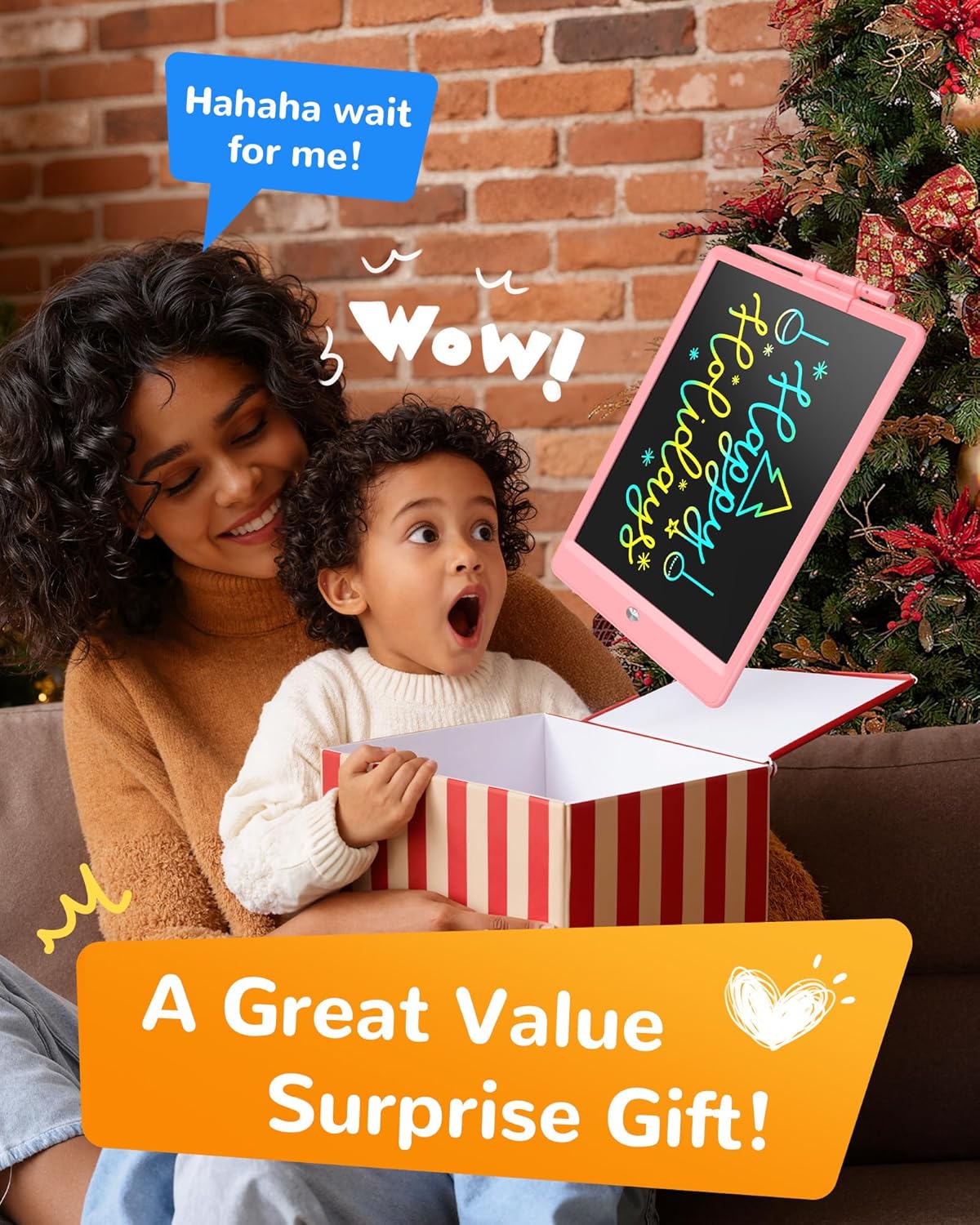 KOKODI LCD Writing Tablet,Gifts for 3 Years Old Boys and Girls,10 Inch Colorful Doodle Board Drawing Tablet, Erasable Reusable Electronic Drawing Pads, Educational and Learning Toy for Kids - Image 7