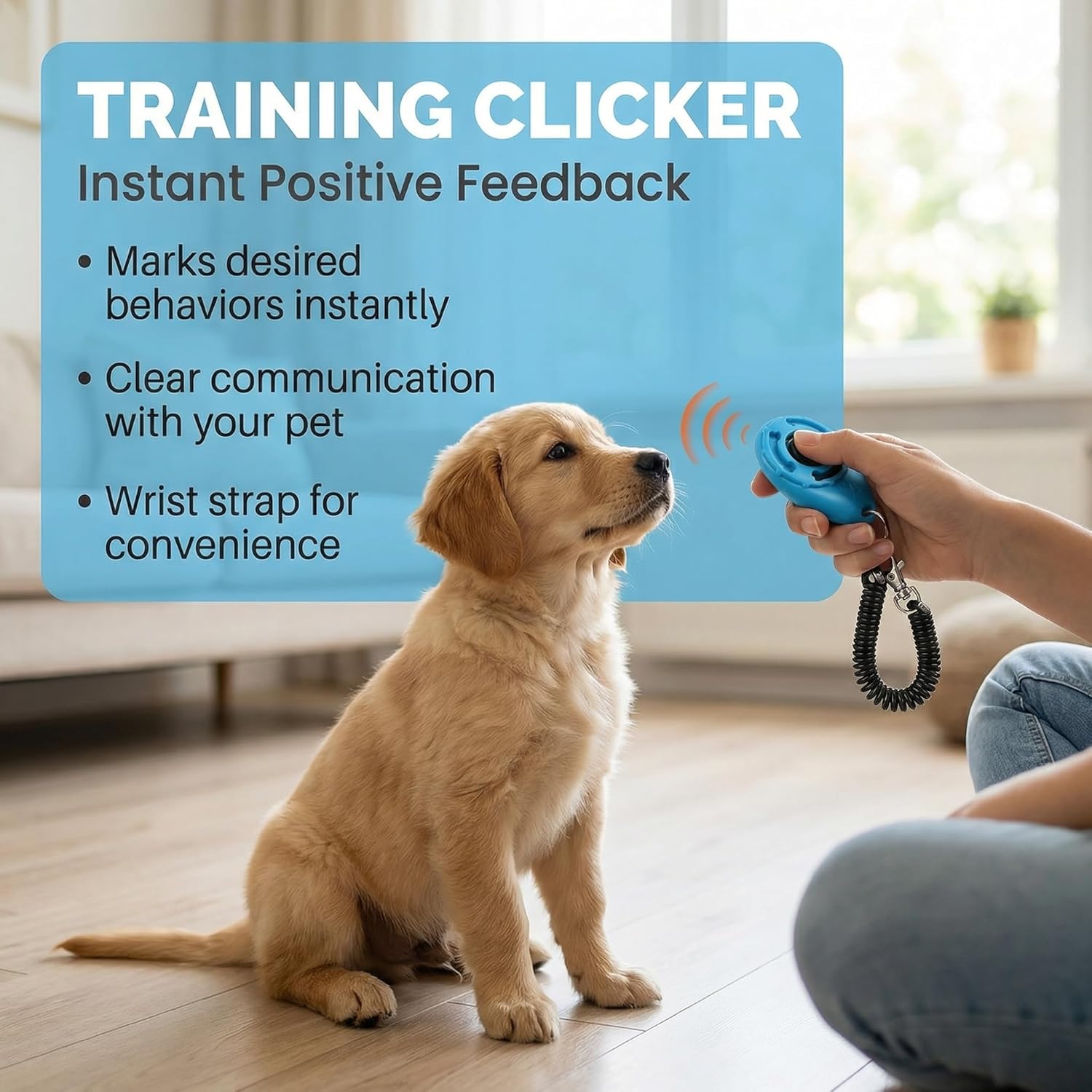 Pet Training Kit -Target Stick,Training Clicker,Whistle,Bell,Treat Pouch- Dog Training Equipment Tools, Agility Training Lure Course For Dogs,Cat Toilet Trainer Kit, Kitten Puppy Behavior Aids Trick - Image 5