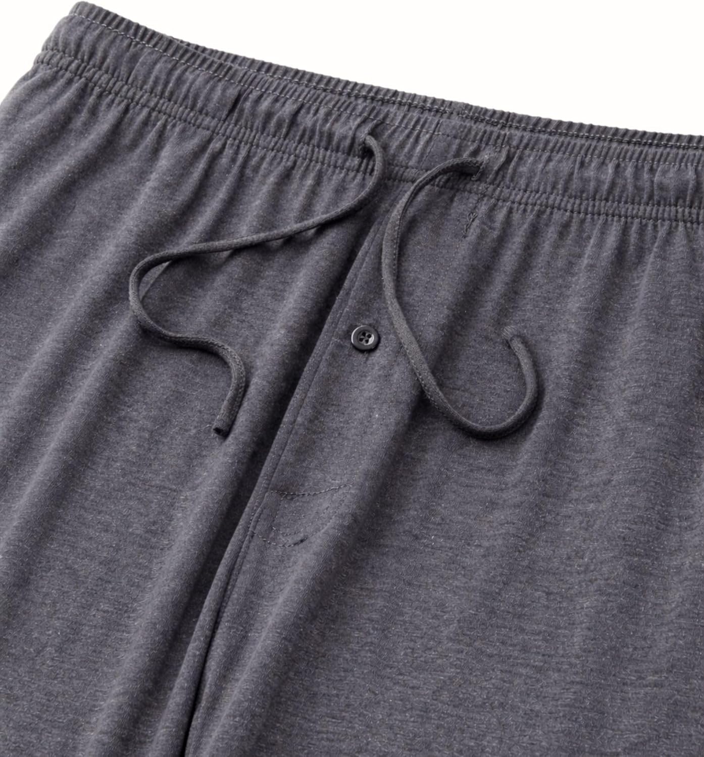 Men's Lightweight Pajama Pants with Pockets and Fly Opening, Soft Comfy Lounge Sleep Pants 27" Inseam - Image 6