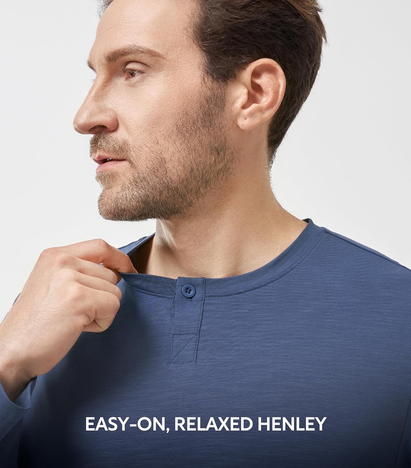 DAVID ARCHY Mens Pajamas Set Breathable Slub Cotton Henley Sleepwear, Textured Soft Loungewear for Hot Sleepers - Image 3