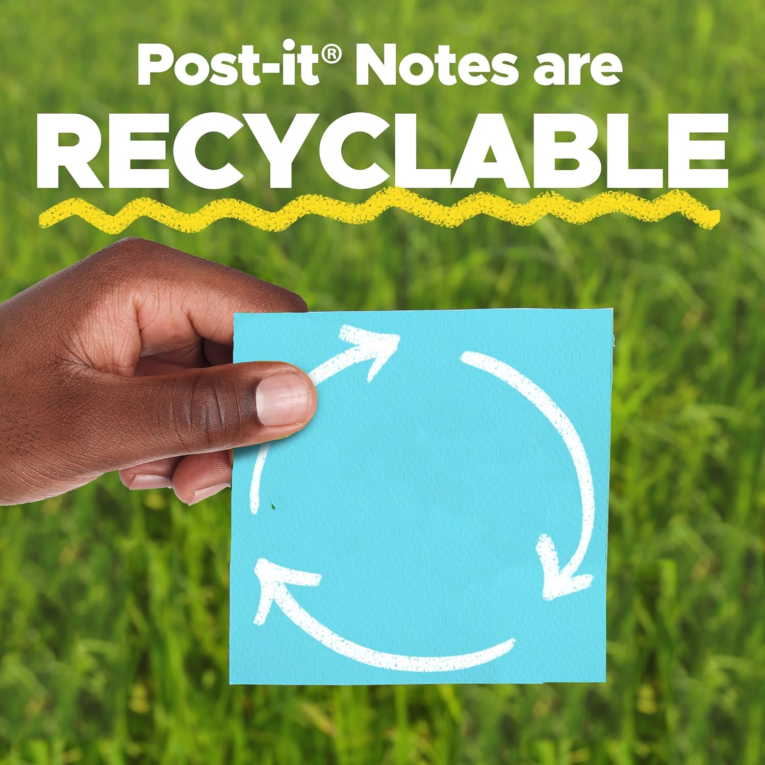 Post-it Super Sticky Notes, 12 Sticky Note Pads, 3 x 3 in., School Supplies, Office Products, Sticky Notes for Vertical Surfaces, Monitors, Walls and Windows, Canary Yellow, 840 Total - Image 9