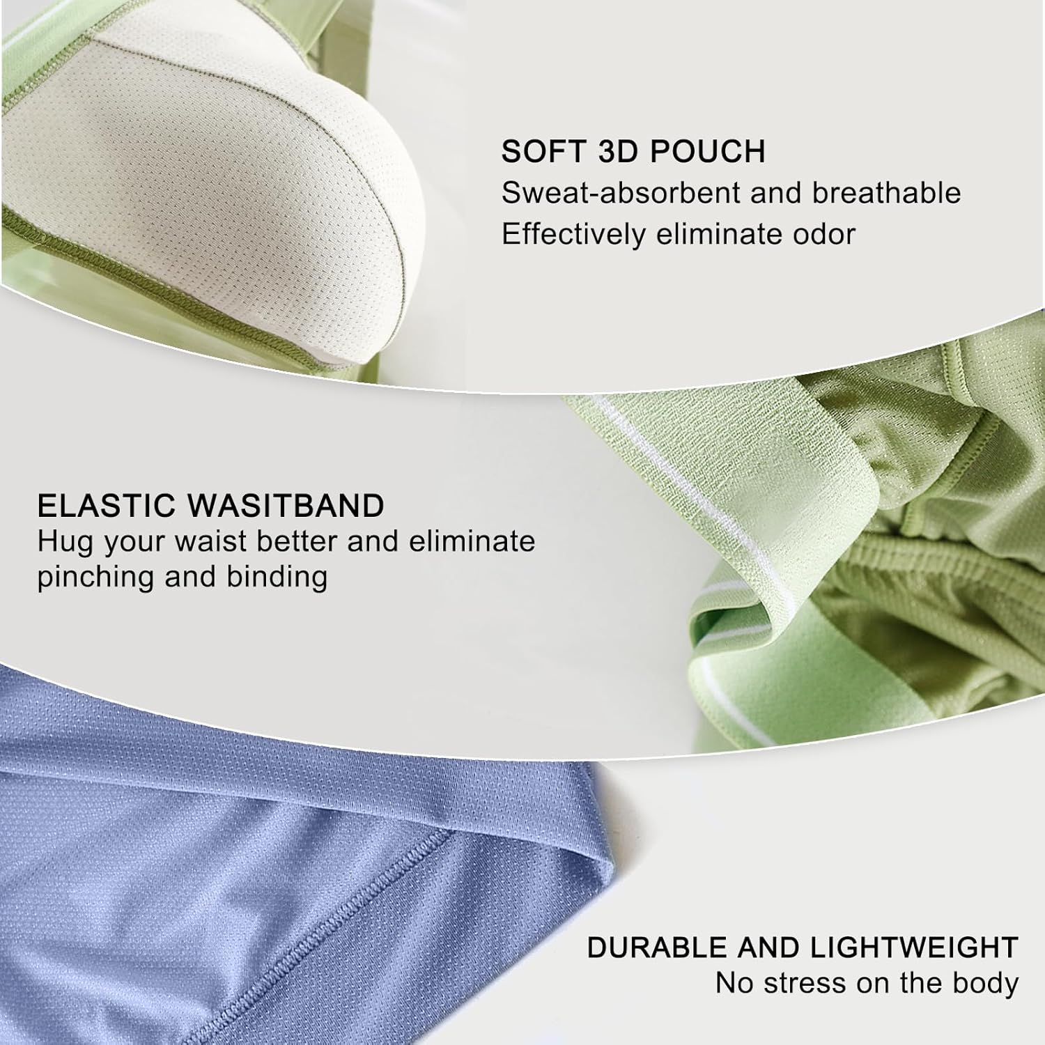 HOOFESAN Men's Briefs Underwear Silky Bikinis Thongs No Fly Pouch Moisture-Wicking Underpants for Men Multi pack - Image 4