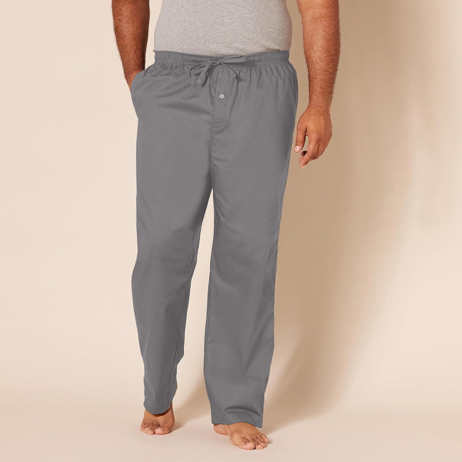 Amazon Essentials Men's Cotton Poplin Straight-Fit Pajama Pants with Drawstring Elastic Waist - Image 6