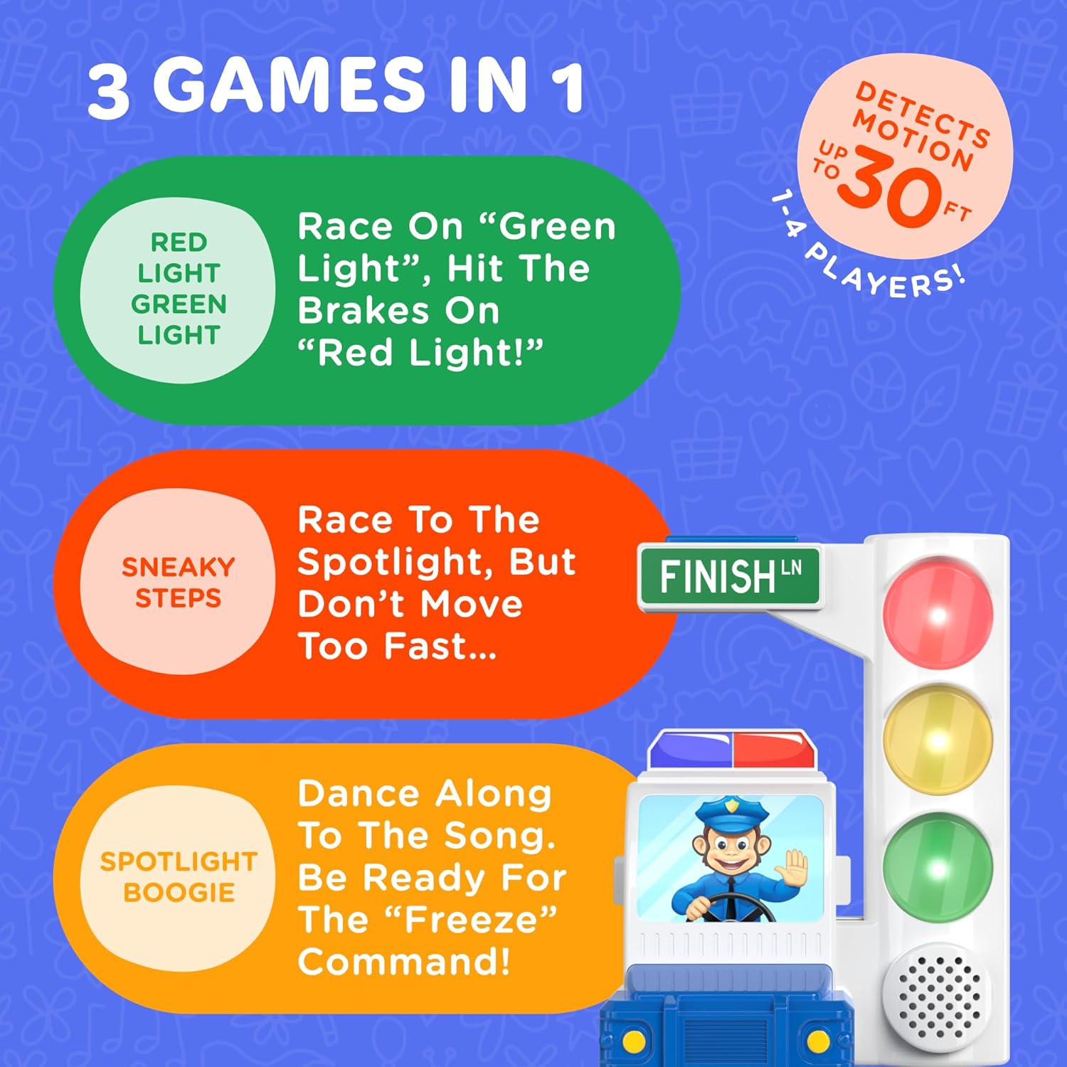 Move2Play, Red Light Green Light Game with Motion Sensing | Family Fun & Birthday Party Games | Gift for Kids, Preschool, & Toddlers Ages 2, 3, 4, 5, 6, 7+ Year Olds | Travel, Indoor, Outdoor - Image 3