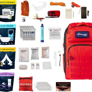 Complete Earthquake Bag – 3 Day Emergency kit for Earthquakes, Hurricanes, Wildfires, Floods + Other disasters