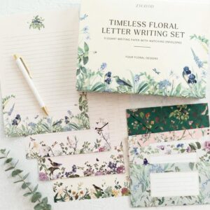 Beautiful Stationery Set with Envelopes – Premium-Quality, No-Bleed Lined Letter Writing Paper with Elegant Floral Designs – Cute Stationary Supplies Kit for Women & Personalized Gift for Loved Ones