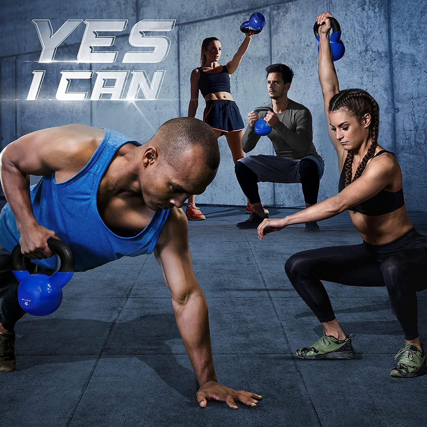 Yes4All Kettlebell, 5-100 LB Vinyl Coated Cast Iron Strength Training Kettlebells for Home Gym Exercises, Fitness, Full Body Workout Equipment, Push Ups, and Grip Strength - Image 7