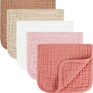 MIGIOL Muslin Burp Cloths 100% Cotton Baby Burp Cloths Soft, Absorbent 10×20 inches for Girls and Boys Baby Essentials