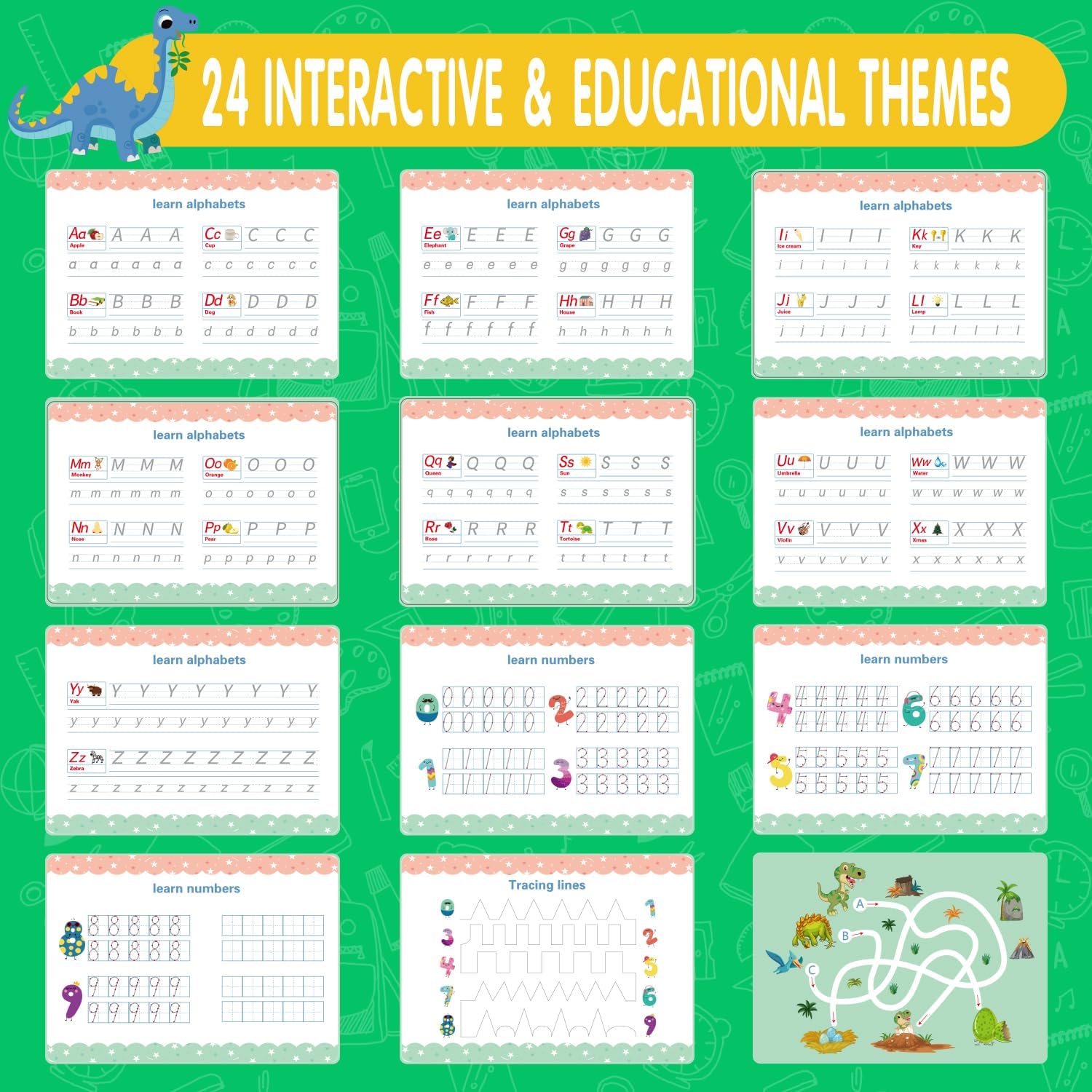 NASHRIO Montessori 24 Themes Busy Book for Toddlers 3-5, Engaging Preschool Learning Activities for Home School Travel – Educational Toy for 3-6 Year Old Boys & Girls - Image 7