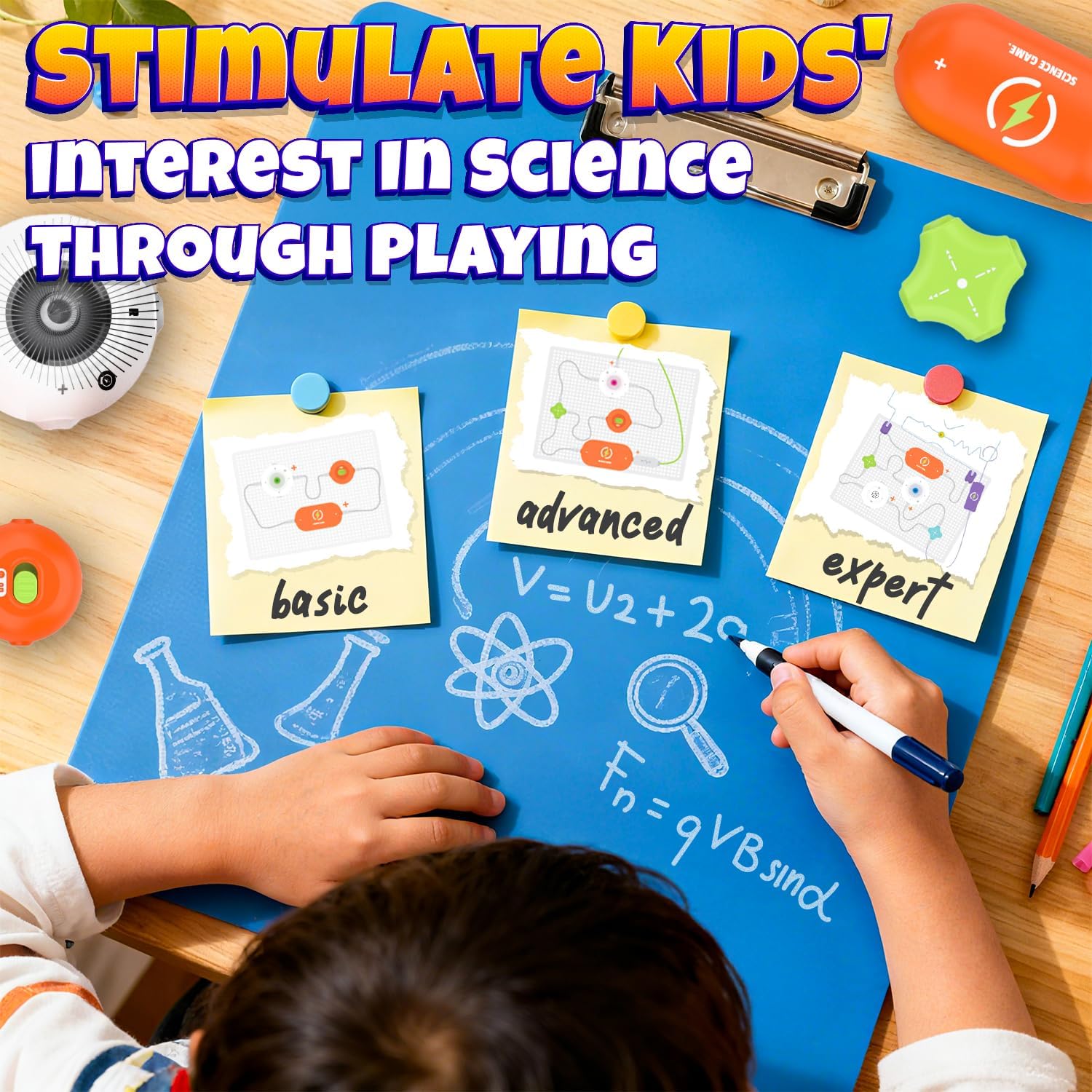 SMILESSKIDDO Science Kits for Kids | STEM Toys for Kid, Electronics Exploration Kit, Over 300 Projects, 16 Circuit Parts, STEM Toy Educational Gifts for Kid Boys Girls Ages 3 4 5 6 7 8 9 10 11 12 - Image 4