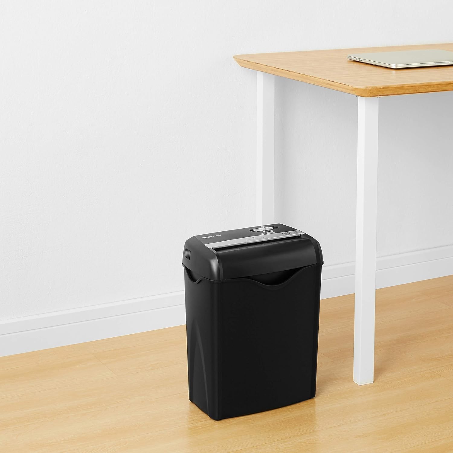 Amazon Basics 6-Sheet Cross-Cut Paper and Credit Card Shredder with 3.8 Gallon Bin, Shreds Staples, Black - Image 9