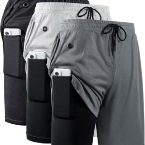 JWJ Men’s 2 in 1 Workout Running Shorts 7 Inch Lightweight Athletic Gym Shorts with Compression Liner