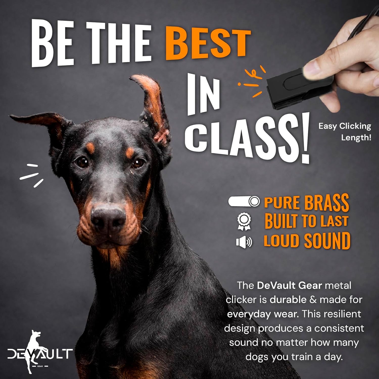 Metal Clickers for Dog Training – Black Dog Clicker for Training with Loud Crisp Sound for Behaviour Reward – Brass Style with Magnetic Clasp and Velvet Pouch – 1 Unit Pet Clicker - Image 4