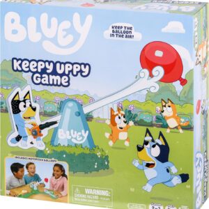 Bluey Keepy Uppy Game, Motorized Toddler Game with Bingo and Chilli Character Paddles, Games for 4+ Year Olds